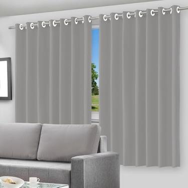 Imagem de Cortina Blackout PVC com Ilhós - 200x140cm (Cinza)