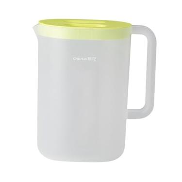 Imagem de SiaBiced Jarra de água para geladeira, jarra, recipiente para bebidas fácil de limpar, bule de chá, chaleira de água fria para festa, limonada, geladeira, Verde