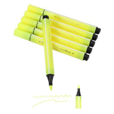 Imagem de PATIKIL Marcadores coloridos, amarelo claro, pacote com 6, laváveis para colorir, desenhos, desenhos, desenhos, linhas amplas, conjunto de canetas para colorir e esboçar livros de colorir para adultos