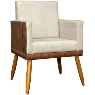 Imagem de Poltrona Decorativa Para Sala Recepção Manicure Consultório Cadeira Na