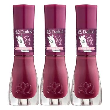 Imagem de Kit 3 Esmalte Dailus Lhamastê Cor Haja Paciência! com 8ml