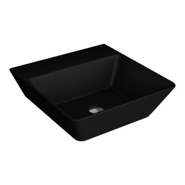 Imagem de Cuba de Apoio Lavatório Quadrada com Mesa 42X42cm Ébano Fosco - L.270.94