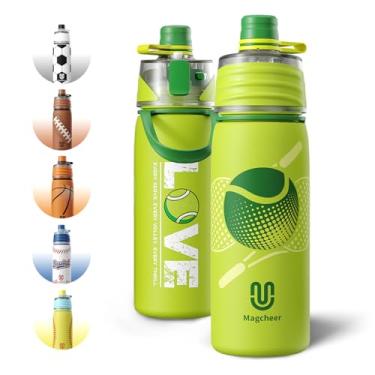 Imagem de Magcheer Garrafa de água isolada de 590 ml – Pulverizador refrescante à prova de vazamento de tênis texturizado 3D para treinamento e jogos