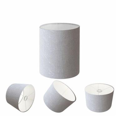 Imagem de Cúpula Abajur E Luminária Cilíndrica Vivare Cp-7001 ø13x15cm - Bocal Nacional Rustico-cinza