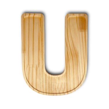 Imagem de Petisqueira Letra U Tábua Com Rebaixo Madeira Pinus Woodspot