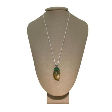 Imagem de Colar Cadeado Prata 925 Fluorita Bruta - Ponte Vecchio Joias