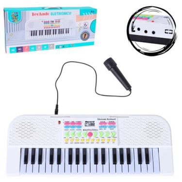 Imagem de Teclado Piano Musical Infantil Com Microfone Pilha Ea Força - Tesla St