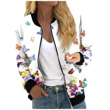 Imagem de Jaqueta Bomber COTECRAM 2024 Moda feminina com estampa floral multicol