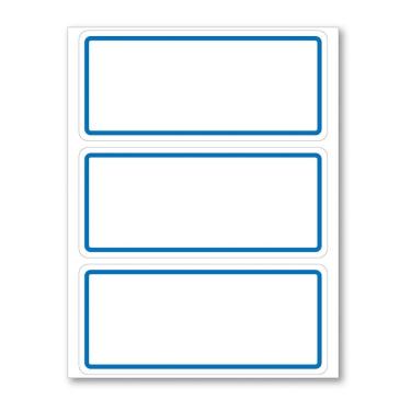 Imagem de Etiqueta escolar sem pauta e tarja azul 15uni Pimaco