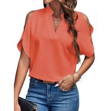 Imagem de Blusa HyboMluo Summer Cold Shoulder 2024 para mulheres