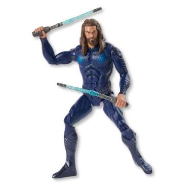 Imagem de Boneco aquaman 30cm ataque duplo com luz e som - sunny