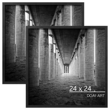 Imagem de Porta-retratos DOAI ART 61x61 cm preto, pacote com 2 unidades com acrí