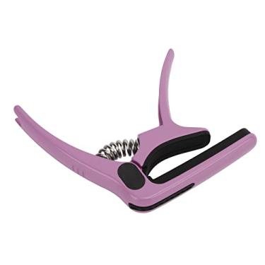 Imagem de Domary Ferramenta de Ajuste de Tom de Capo de Guitarra de Metal Com Suporte de Palheta Acessórios para Instrumentos de Cordas Primavera Universal Ukulele Baixo Bandolim Banjo Guitarra (Macaron-Roxo)