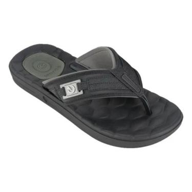 Imagem de Chinelo Cartago Egeu Dedo Masculino Preto Cinza 12287-Masculino