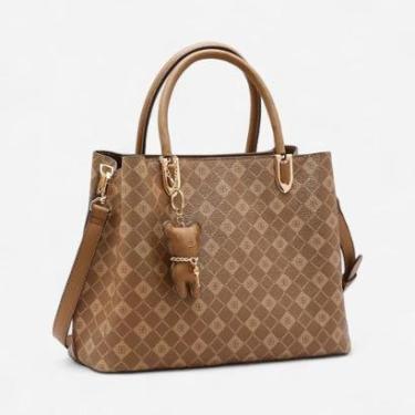 Imagem de Bolsa Feminina Chenson Monograma Elemento Gráfico Natural-Feminino