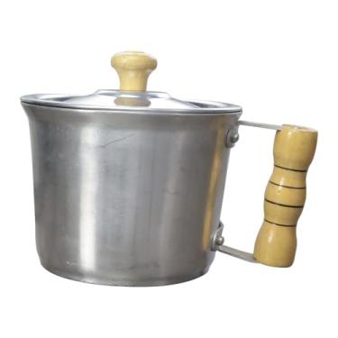 Imagem de Caneca Leiteira Fervedor Alumínio Polido 15 cm 1L com Tampa