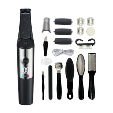 Imagem de Removedor Elétrico de Calos para Pés Lixa Elétrica Esponja Ferramentas Pedicure Pele Seca e Rachada Morta com Cabeças Rolo Substituição Luz LED Integrada Carregamento Rápido USB Duradouro Fácil Usar