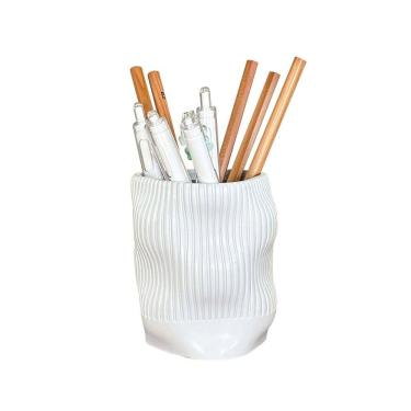 Imagem de Porta-canetas Porta-lápis Porta-canetas Desktop Design ondulado moderno