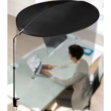 Imagem de Abajur de cubículo ajustável e sombra de mesa, 2025 novo compartimento de escritório e persiana de mesa, dossel de mesa para bloquear a luz e fluxo de ar AC, para capa de cubículo e escudo de luz para