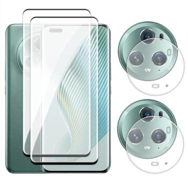 Imagem de Para Honor Magic5 Pro, vidro 3D Full Cover Protetor de tela curvo Filme de vidro temperado 6,81 polegadas