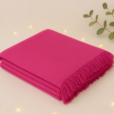Imagem de Manta Para Sofá Cama Kit 300M x 180M Metros King Super Gigante 100% Algodão Premium,manta para sofá,capa para sofá(Rosa Pink)