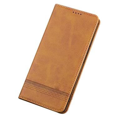 Imagem de LYJSMGZ Capa flip para Huawei Honor Magic 8 Pro/Magic 8, suporte de cartão, capa fina, fosca, anti-impressão digital, à prova de choque, amarela, Majic 8