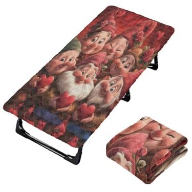 Imagem de Burbuja Lençol de berço Gnomos Love para crianças, lençol de cochilo acolchoado portátil com faixa elástica para meninas e meninos, lavável na máquina, 63,5 x 127 cm