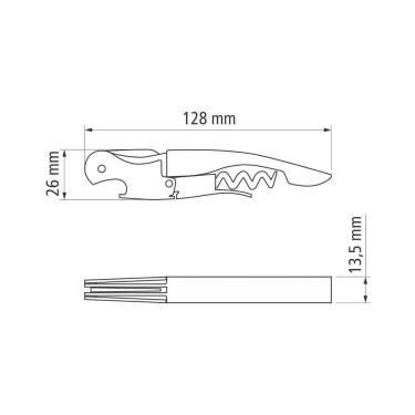 Imagem de Saca-rolhas Tramontina Harmoniza 26337100 com Abridor e Corta Lacres Inox