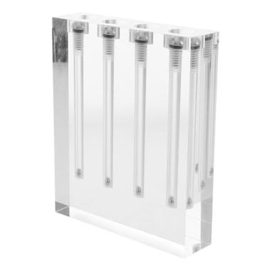 Imagem de MOLUCKFU 1 conjunto de testador de viscosidade de óleo de motor suporte de demonstração acrílico para manutenção de carro comparador de óleo multiuso