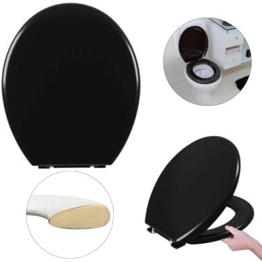 Imagem de Assento Vaso Sanitário Tampa Oval Almofadado | Astra - Preto