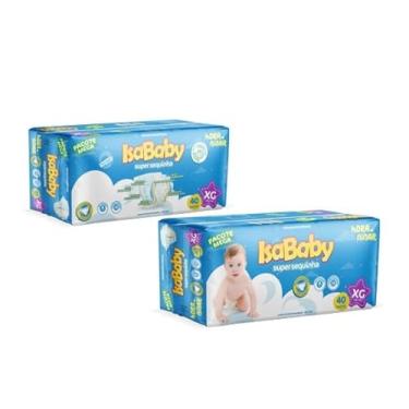 Imagem de Fralda Super Sequinha Mega, Branco, XG, IsaBaby, 40 unidades