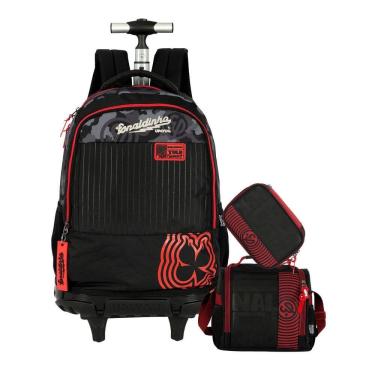 Imagem de Kit Enaldinho Mochila Roda + Lancheira + Estojo Box
