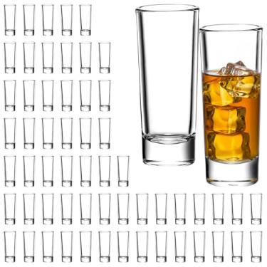 Imagem de SUN GKOTTA Pacote com 60 copos de shot de 59 g de altura, copos de vidro com base pesada, copos transparentes para tequila, vodca, uísque, limoncello, bar, casamento e festa