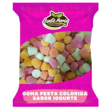 Imagem de Bala festa goma Sabor Iogurte 1 kg - Santa Maria Alimentos