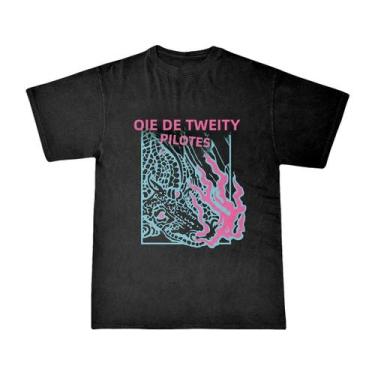 Imagem de Camiseta Casual Vintage Unissex Oversized Twenty One Pilots Manga Curt