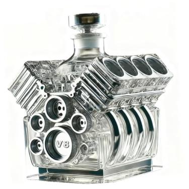 Imagem de IEUDNS Garrafa de Uísque, Copo de Vidro para Festa, Elegante Dispensador de Vinho para Vodka, Bebidas Espirituosas E Uísque Escocês