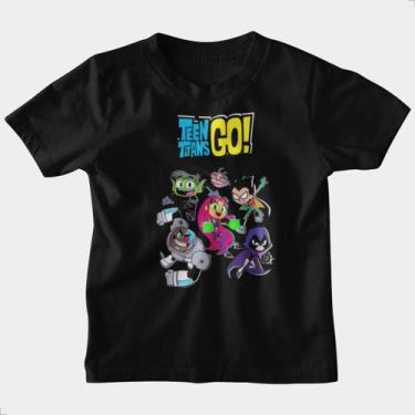 Imagem de Camiseta Infantil Algodão Personalizada Jovens Titãs Desenho - Techmal