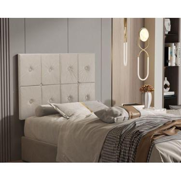 Imagem de Painel de Cama box Prime Solteiro 0,90 Ferri cor Bege/Areia - Comprar 