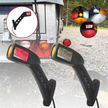 Imagem de Luzes De Marcador Lateral LED Para Caminhão, 4 Luzes, 3 Faces, Luz De 