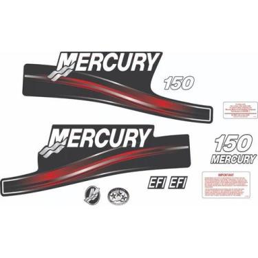 Imagem de Kit Adesivos Mercury Efi 150 Para Motor De Popa Jet Ski - ORAJET