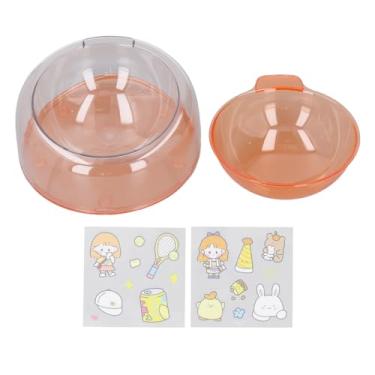 Imagem de Siwoted tigela de comida de gato inclinada 500ml suporte destacável transparente melhorado saúde resistente tigela de prato de cachorro inclinado para casa interior (Laranja)