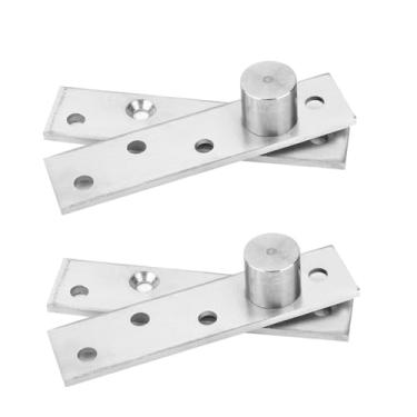 Imagem de Dobradiça giratória de aço inoxidável de 75/95/99 mm – Dobradiça de porta oculta com pivô excêntrico de 270 graus para dobradiças giratórias de estante e portas secretas (grande)