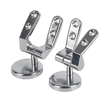 Imagem de GLOGLOW Dobradiças de Assento Sanitário de Liga de Zinco, Parafusos de Aço Inoxidável Com Porcas de Fixação de Nylon, para Assentos Sanitários de Madeira MDF