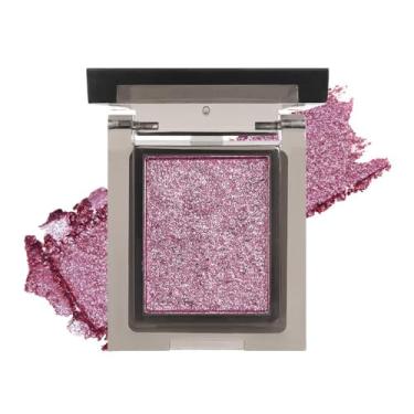 Imagem de Paleta de sombras de olhos Glitter Shimmer Sparkle para mulheres rosa glitter brilho metálico creme iridescente único monocromático