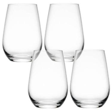 Imagem de Jogo de Copos de Cristal Transparente Versat 500ml 4 peças - Seu Lar