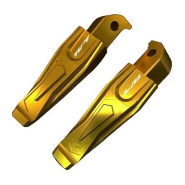 Imagem de Anti-derrapante Pedais de apoio para os pés do passageiro traseiro, para yzf r1 yzfr1 YZF-R1 2000-2019 2018 2017 2016 2015 2014(Ouro)