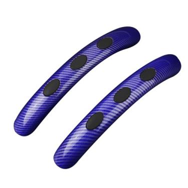 Imagem de Perficio Capa de roda de fibra de carbono, estrutura segmentada, serve na maioria dos volantes de carros e caminhões com um diâmetro de 36,8 a 38 cm (azul)