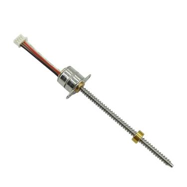 Imagem de 50 mm Stroke 10 mm Precision Linear Stepper Electronic Starter DC 5V 2-Phase 4-Wire Stepping Electronic Starter Long Lead Screw Rod Slider Moving Nut