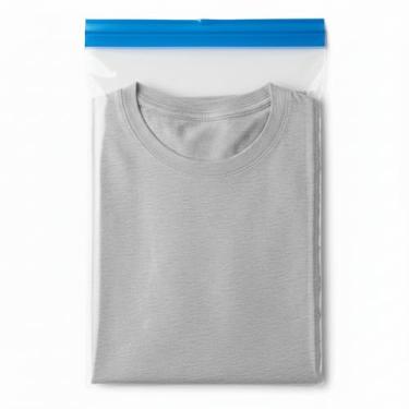 Imagem de Saco Para Roupas Adesivado Plástico Transparente C/Aba 30x45 100 Unidades