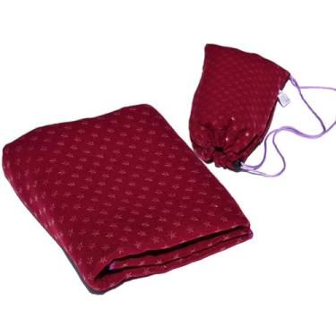 Imagem de Toalha de Yoga Padrão Estrela -Derrubada Absorvente Tecido para Pilates com Grip Respirável Secagem Rápida Bolsa Viagem Experiência Sem Preocupações